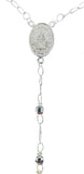 Sterling Silver Rosary 60cm / 24 inches length with 5mm beads - Silver 0925