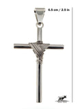 Sterling Silver Christ Cross 6.5 centimeters / 2.5 inches tall, an amazing and heavy piece of art - Silver 0925