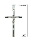 Sterling Silver Crucifix 6.5 centimeters / 2.5 inches tall, an amazing and heavy piece of art - Silver 0925