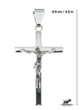 Sterling Silver Crucifix 6.5 centimeters / 2.5 inches tall, an amazing and heavy piece of art - Silver 0925