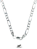 Figaro Silver Chain 55 cm / 22 inches by 4 mm - Silver 0925