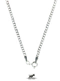 Cuban link silver chain 55cm / 22 inches by 2.5 mm - Silver 0925