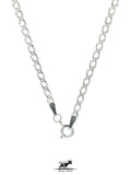 Double Diamond shape link Sterling silver chain 50 cm / 20 inches by 3 mm - Silver 0925