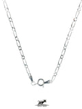 Figaro 1 by 1 Silver Chain 65 cm / 26 inches by 2.5 mm - Silver 0925
