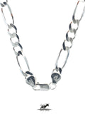 Figaro Silver Chain 60 cm / 24 inches by 8 mm - Silver 0925
