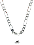 Figaro Silver Chain 65 cm / 26 inches by 6 mm - Silver 0925