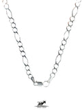 Figaro Silver Chain 50 cm / 20 inches by 4 mm - Silver 0925
