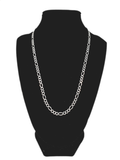 Figaro Silver Chain 50 cm / 20 inches by 4 mm - Silver 0925