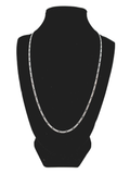 Figaro Silver Chain 55 cm / 22 inches by 2 mm - Silver 0925