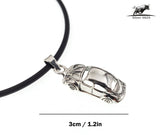 VW Beetle Sterling Silver Pendant detailed 3D model, includes the necklace - Silver 0925