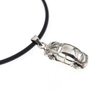 VW Beetle Sterling Silver Pendant detailed 3D model, includes the necklace - Silver 0925