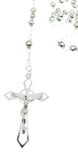 Sterling Silver Rosary 60cm / 24 inches length with 5mm beads - Silver 0925