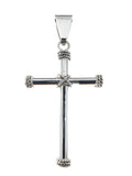 Sterling Silver Christ Cross with rope knots 6.5 centimeters / 2.5 inches tall, an amazing and heavy piece of art - Silver 0925