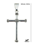 Sterling Silver Christ Cross with rope knots 6.5 centimeters / 2.5 inches tall, an amazing and heavy piece of art - Silver 0925