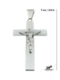 Sterling Silver Crucifix 7 centimeters / 2.8 inches tall, an amazing and heavy piece of art - Silver 0925
