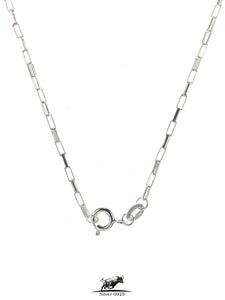 Box link solid silver chain 40 cm / 16 inches by 2 mm - Silver 0925