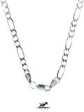 Figaro Silver Chain 65 cm / 26 inches by 4 mm - Silver 0925