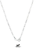 Figaro Silver Chain 60 cm / 24 inches by 2 mm - Silver 0925