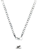 Cuban link silver chain 45 cm / 18 inches by 3.3 mm - Silver 0925