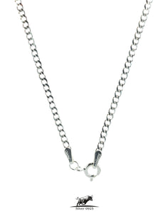 Cuban link silver chain 60 cm / 24 inches by 2.5 mm - Silver 0925