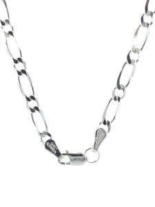 Figaro 1 by 1 Silver Chain 50 cm / 20 inches by 4.5 mm - Silver 0925