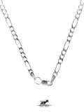 Figaro Silver Chain 65 cm / 26 inches by 3.3 mm - Silver 0925