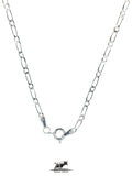 Figaro 1 by 1 Silver Chain 55 cm / 22 inches by 2.5 mm - Silver 0925