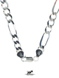 Figaro Silver Chain 60 cm / 24 inches by 7 mm - Silver 0925
