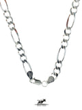 Figaro Silver Chain 55 cm / 22 inches by 5 mm - Silver 0925