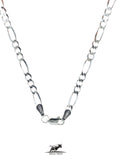 Figaro Silver Chain 50 cm / 20 inches by 4 mm - Silver 0925