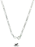 Figaro Silver Chain 40 cm / 16 inches by 2.2 mm - Silver 0925