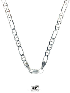 Marine link solid silver chain 45 cm / 18 inches by 4 mm - Silver 0925