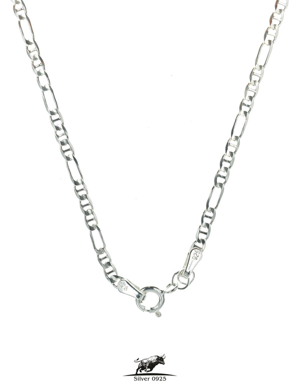 Marine link solid silver chain 50 cm / 20 inches by 2.5 mm - Silver 0925