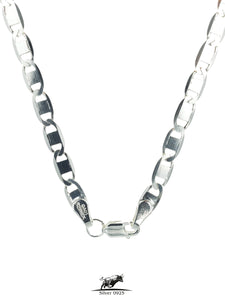Mirror link silver chain 70 cm / 28 inches by 5 mm - Silver 0925