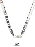 Mirror link silver chain 55 cm / 22 inches by 5 mm - Silver 0925