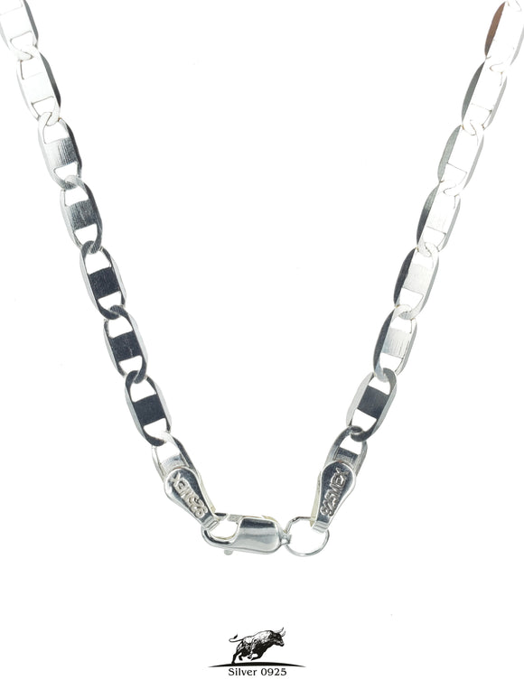 Mirror flat link silver chain 55 cm / 26 inches by 4.5 mm - Silver 0925