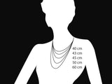 Extra thin Figaro Silver Chain 45 cm / 18 inches by 1 mm - Silver 0925