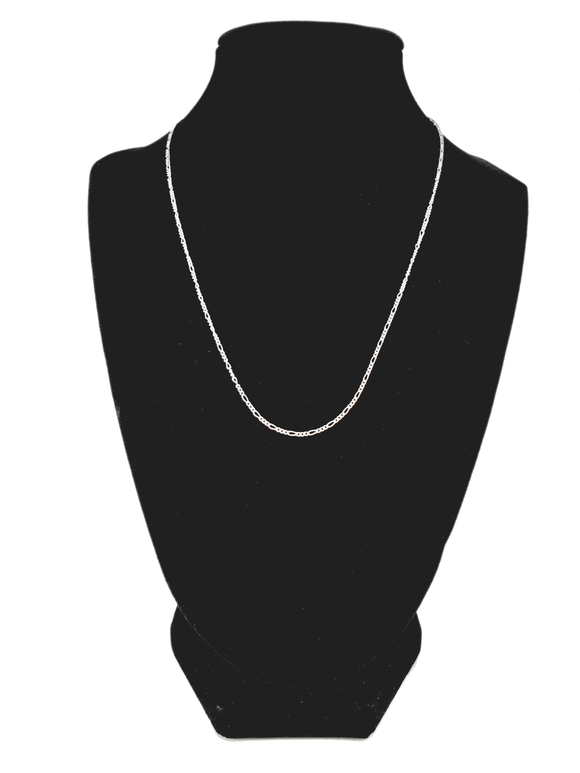Extra thin Figaro Silver Chain 45 cm / 18 inches by 1.5 mm - Silver 0925