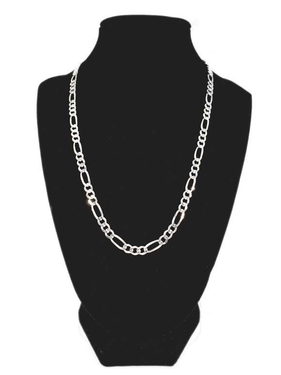 Figaro Silver Chain 50 cm / 20 inches by 5 mm - Silver 0925