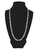 Figaro Silver Chain 55 cm / 22 inches by 4.5 mm - Silver 0925
