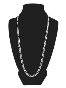 Figaro Silver Chain 55 cm / 22 inches by 4 mm - Silver 0925
