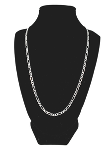 Figaro Silver Chain 55 cm / 22 inches by 3.3 mm - Silver 0925