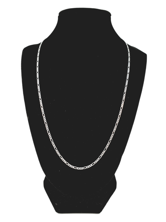 Figaro Silver Chain 55 cm / 22 inches by 2 mm - Silver 0925