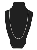 Extra thin Figaro Silver Chain 55 cm / 22 inches by 1.5 mm - Silver 0925
