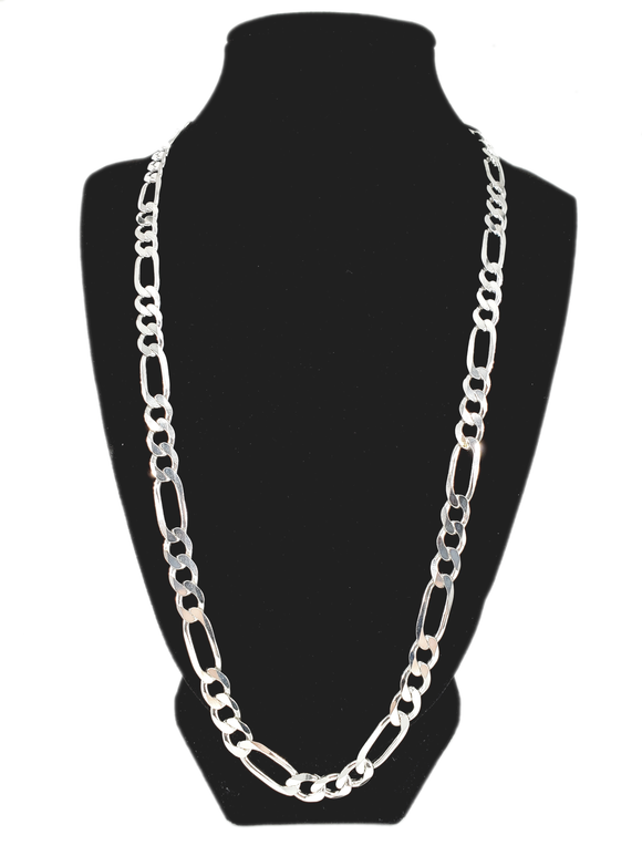 Figaro Silver Chain 60 cm / 24 inches by 7 mm - Silver 0925