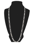 Figaro Silver Chain 60 cm / 24 inches by 5 mm - Silver 0925