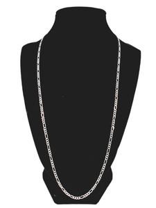 Figaro Silver Chain 60 cm / 24 inches by 2.2 mm - Silver 0925