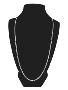 Figaro Silver Chain 60 cm / 24 inches by 2 mm - Silver 0925