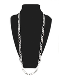 Figaro Silver Chain 65 cm / 26 inches by 6 mm - Silver 0925