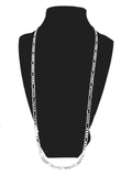 Figaro Silver Chain 65 cm / 26 inches by 4 mm - Silver 0925